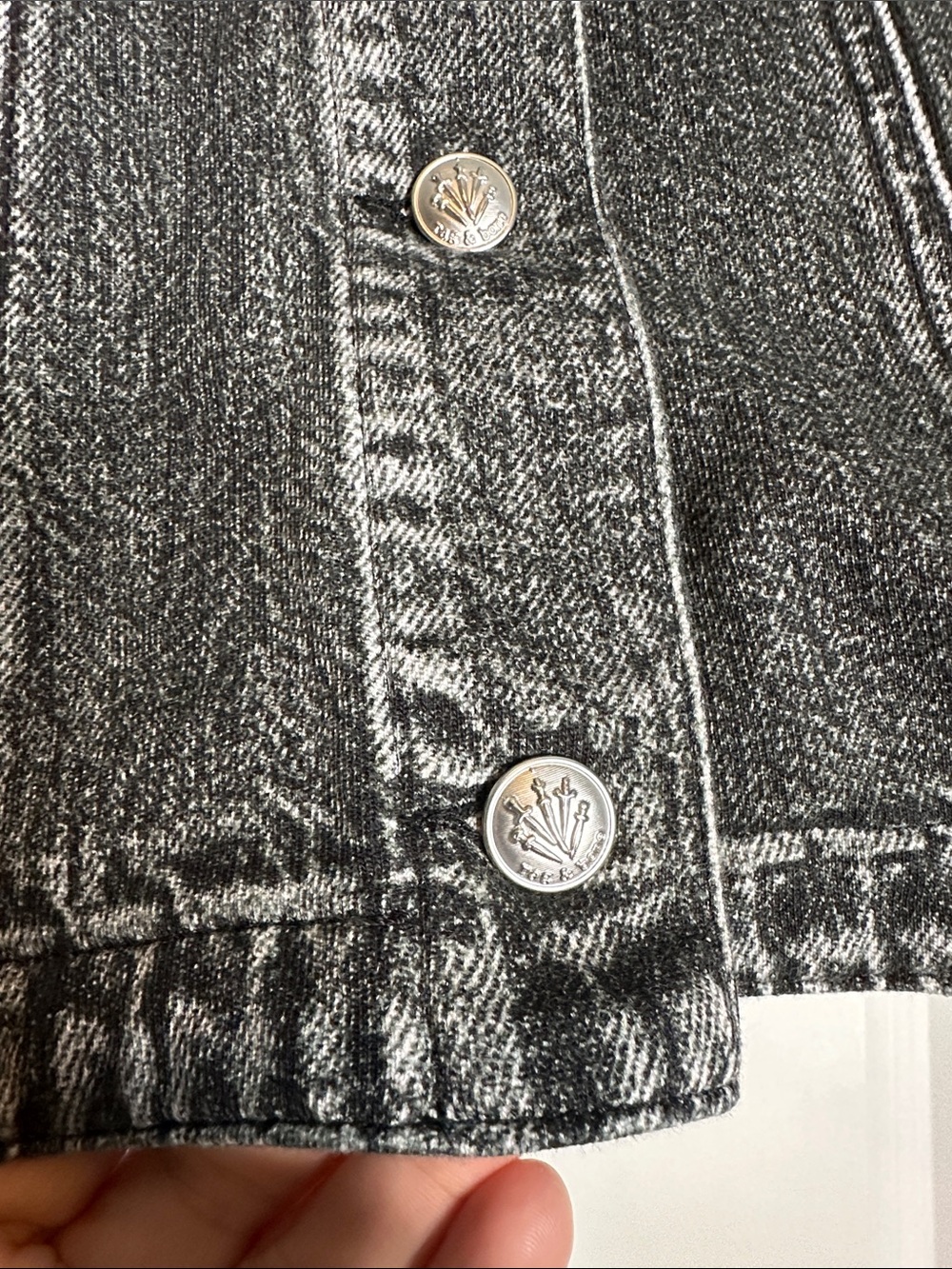 Rag And Bone Miramar Cora Denim Jacket SzXL Altered Sleeve - Picture 8 of 11